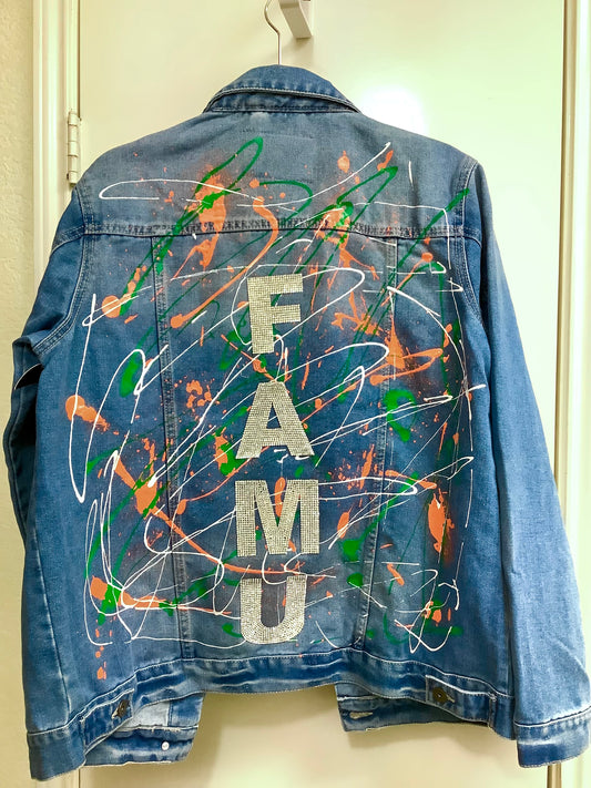 FAMU - denim bling jacket (medium)
